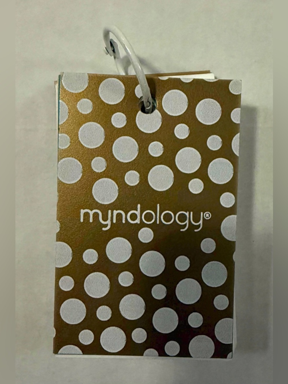Myndology Note Flip Book Gold White Polka Dot Design